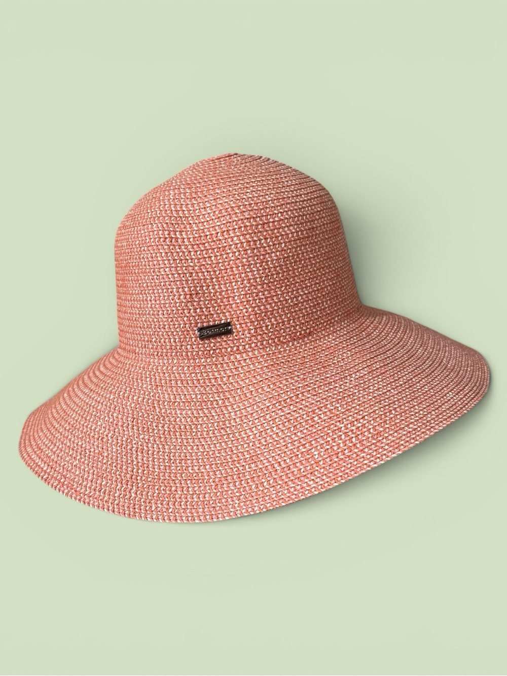 NWT Betmar Gossamer Peach Coral Mixed Media Sun Hat OSFA Cottagecore Coastal